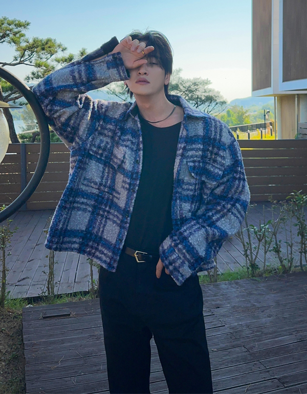 Bookle 格紋短版襯衫外套