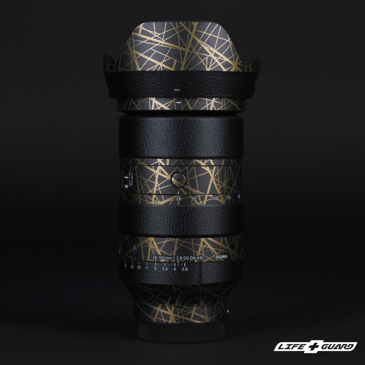 LIFE+GUARD 鏡頭貼膜安裝示意，適用 SIGMA 28-105mm F2.8 DG DN