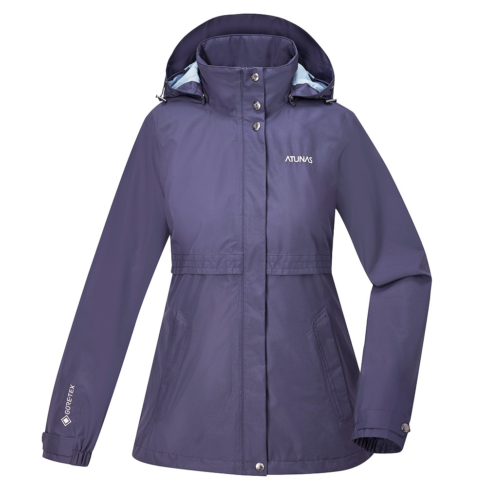 ATUNAS 歐都納 GORE-TEX+羽絨兩件式外套 女款 (藍紫) 防水/防風/透氣/登山旅遊/禦寒 03AGT2309W