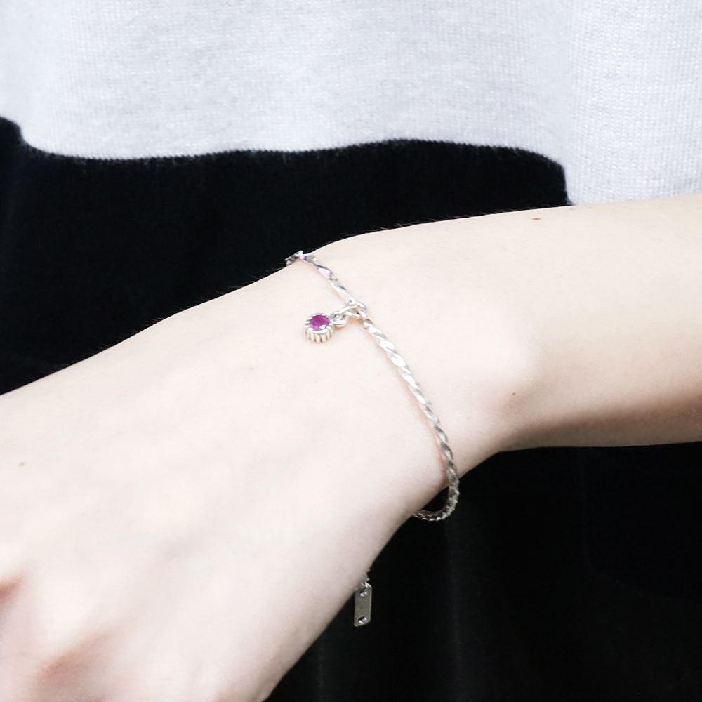 聖誕祝福禮 天然石 半半手鍊 925純銀手鍊 女生手鍊 聖誕禮物 交換禮物