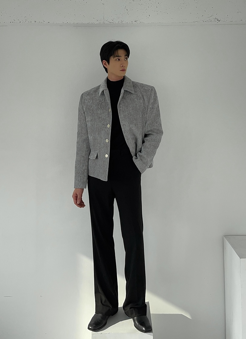 羊毛花呢短版夾克