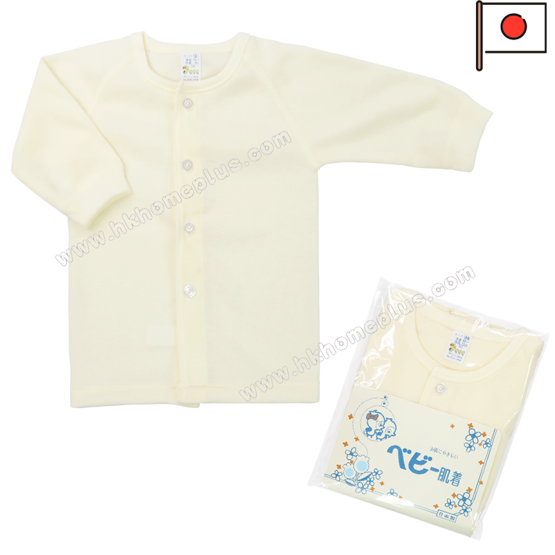日本製 小雞 嬰兒 開鈕長袖保暖毛衣