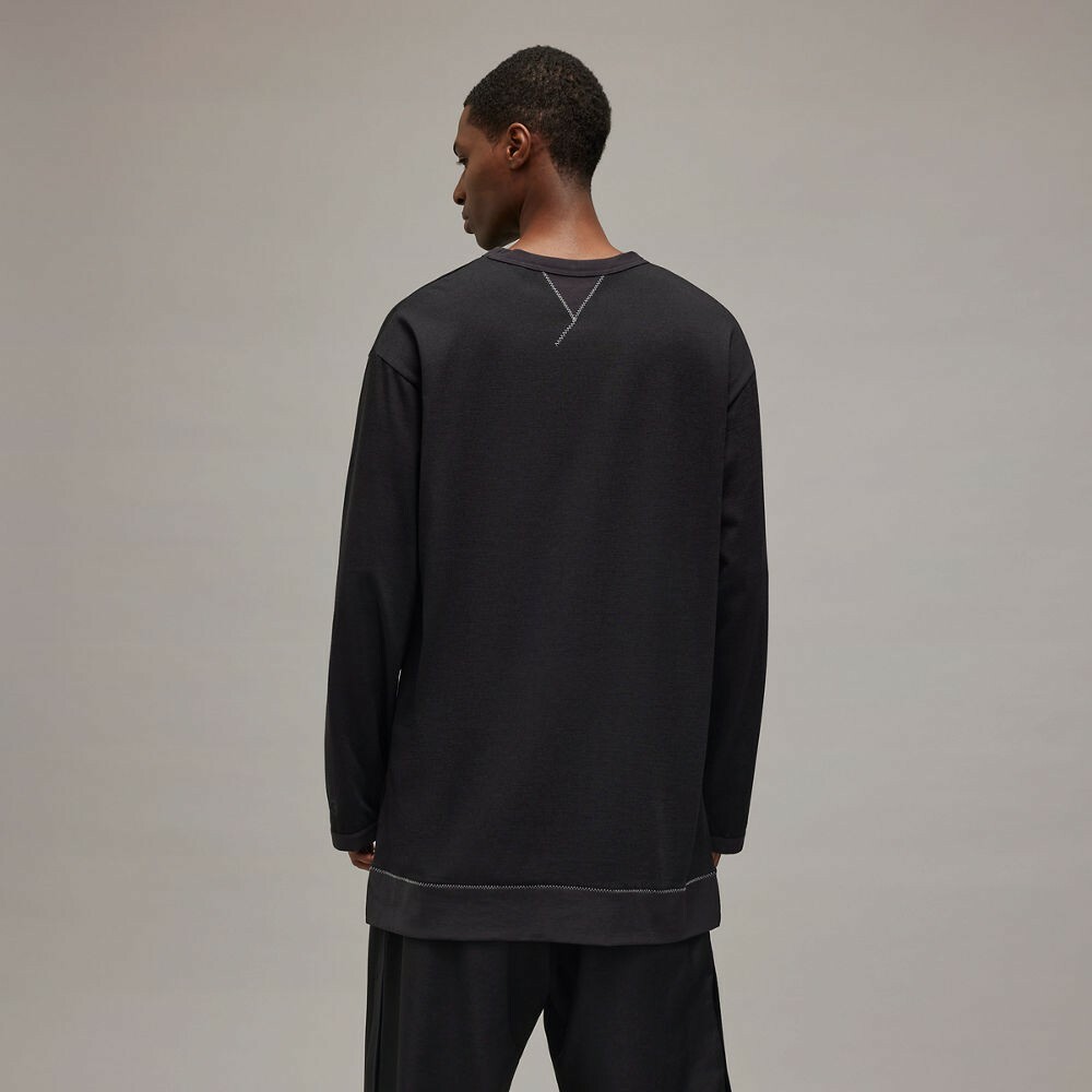 【 Y-3 U LS TEE PREM 長袖TEE - 碳黑 】