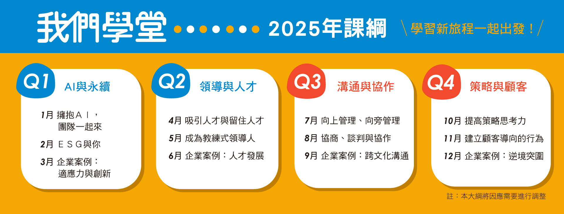 我們學堂2025年課綱