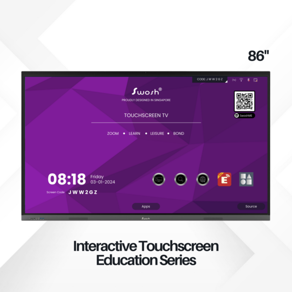 Swosh Interactive Touchscreen Education Series 86 Inch
