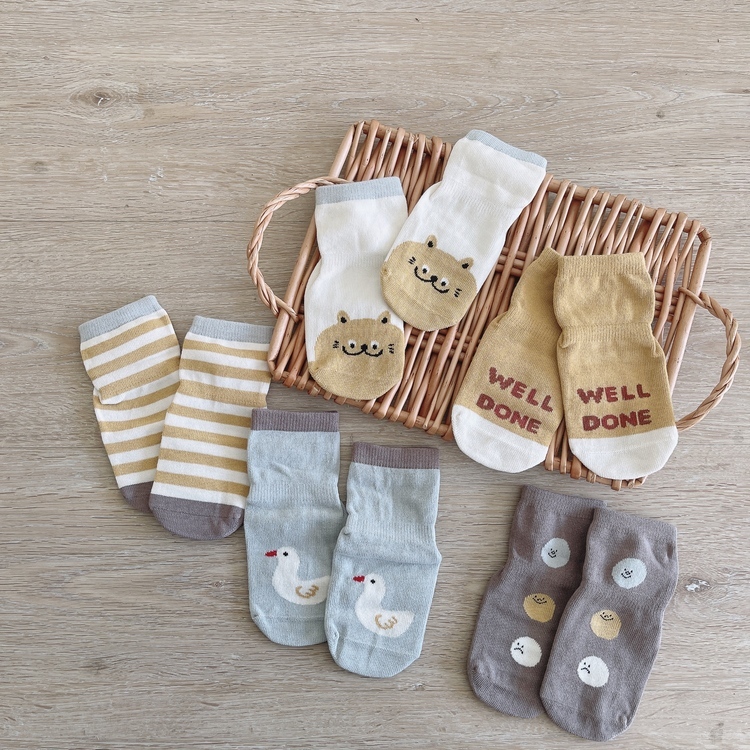 小清新鴨子貓咪襪子組