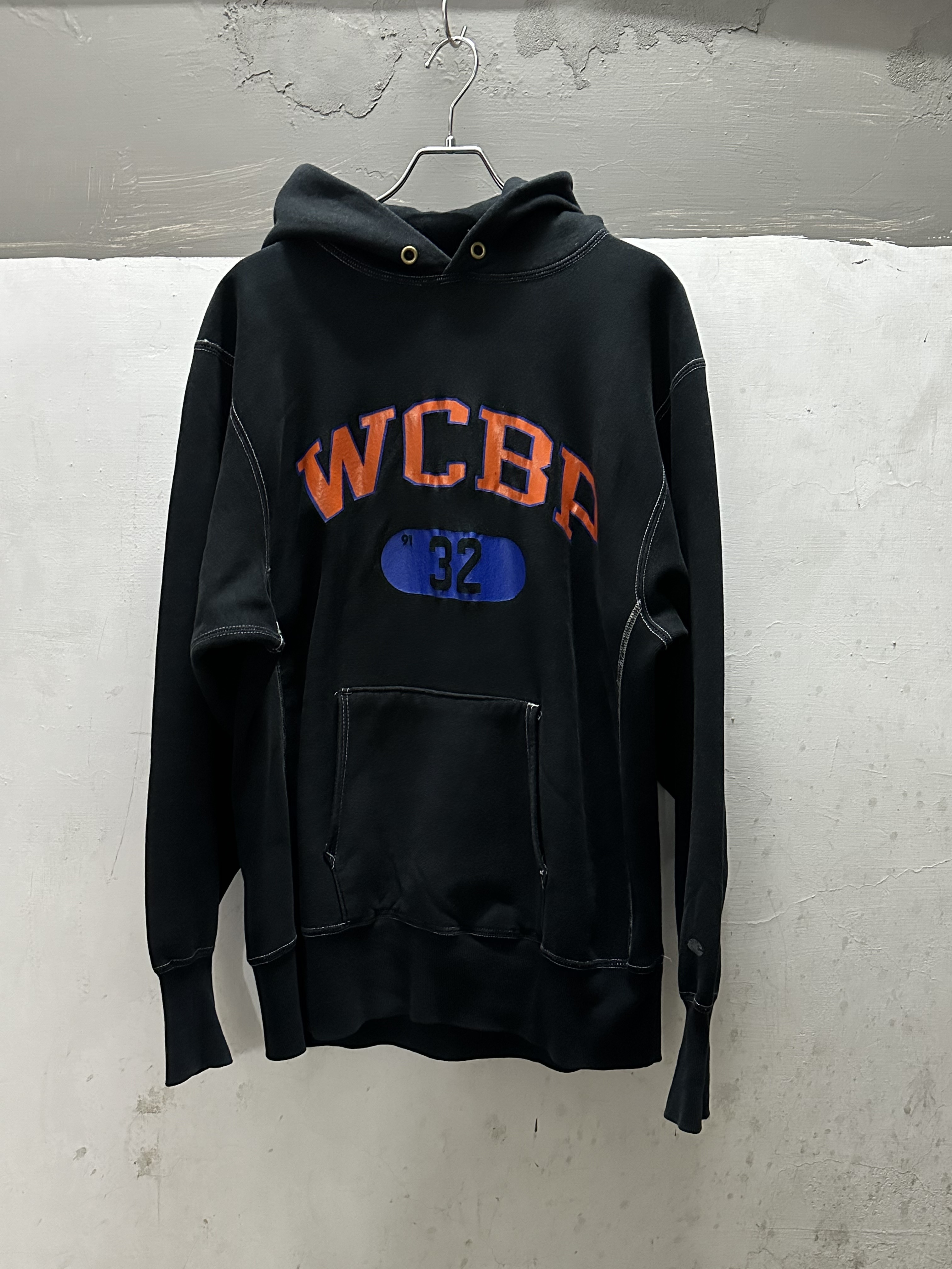 90s Champion Reverse Weave Sweat Parka Made in USA *Re-Dye