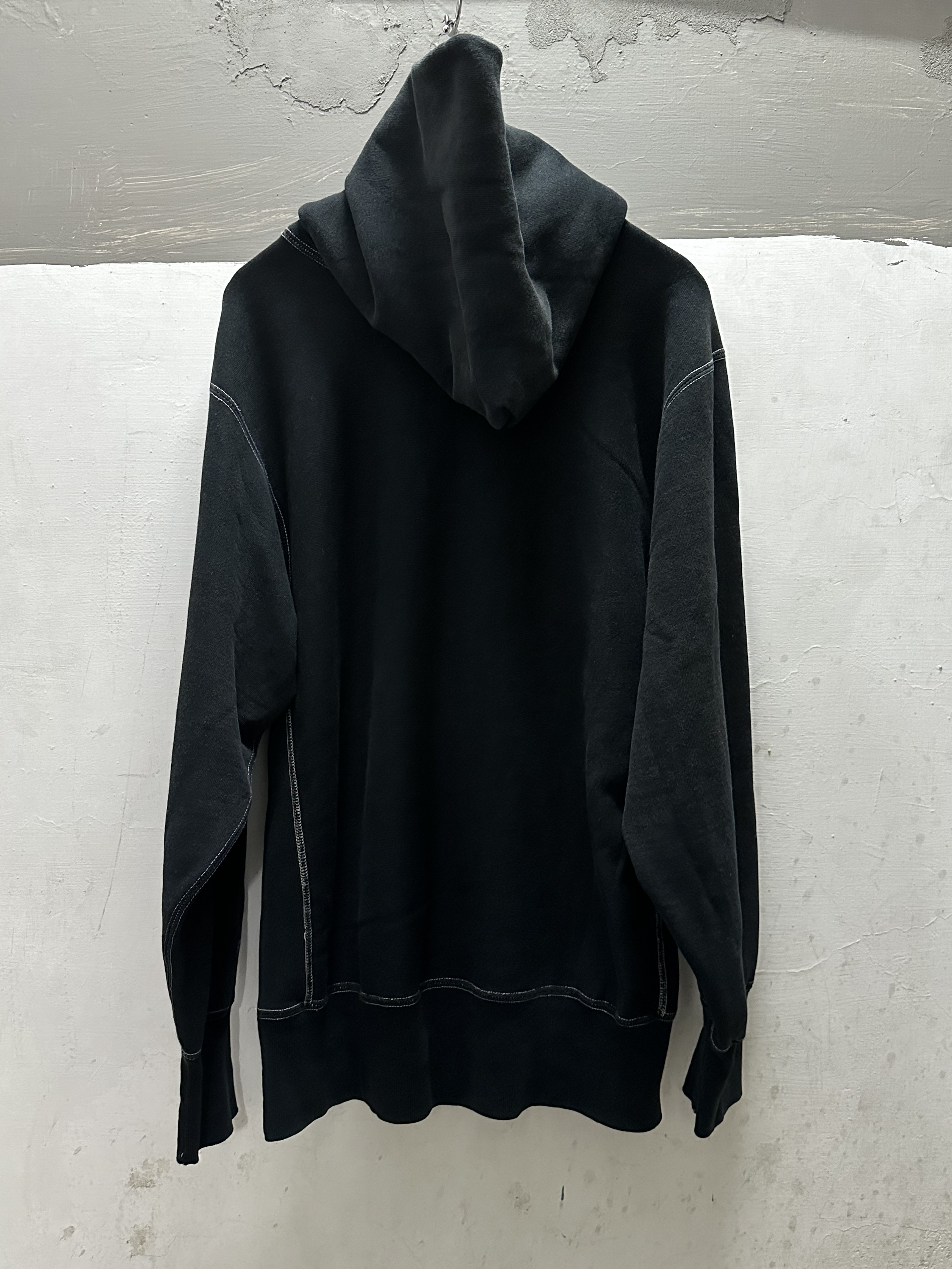 90s Champion Reverse Weave Sweat Parka Made in USA *Re-Dye