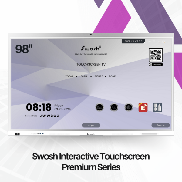 Swosh Interactive Touchscreen Premium Series 98 inch