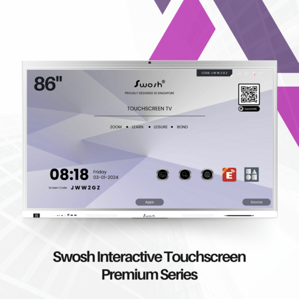 Swosh Interactive Touchscreen Premium Series 86 inch