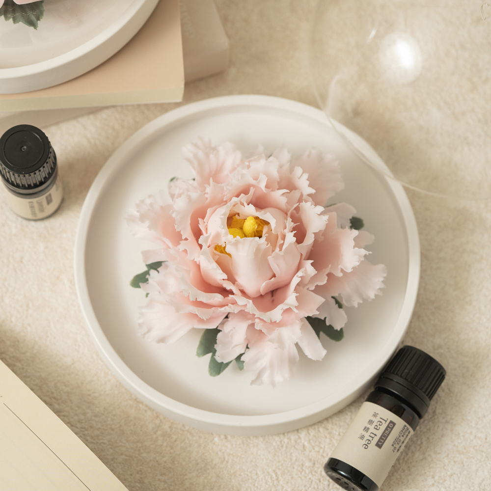 O'Pretty 歐沛媞 牡丹/玫瑰原創手作質感陶瓷擴香擺飾+草本精油