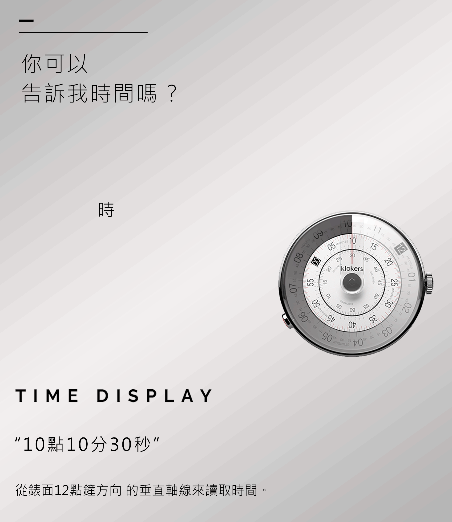 klokers庫克錶 KLOK-01-D2 灰色錶頭+單圈皮革錶帶