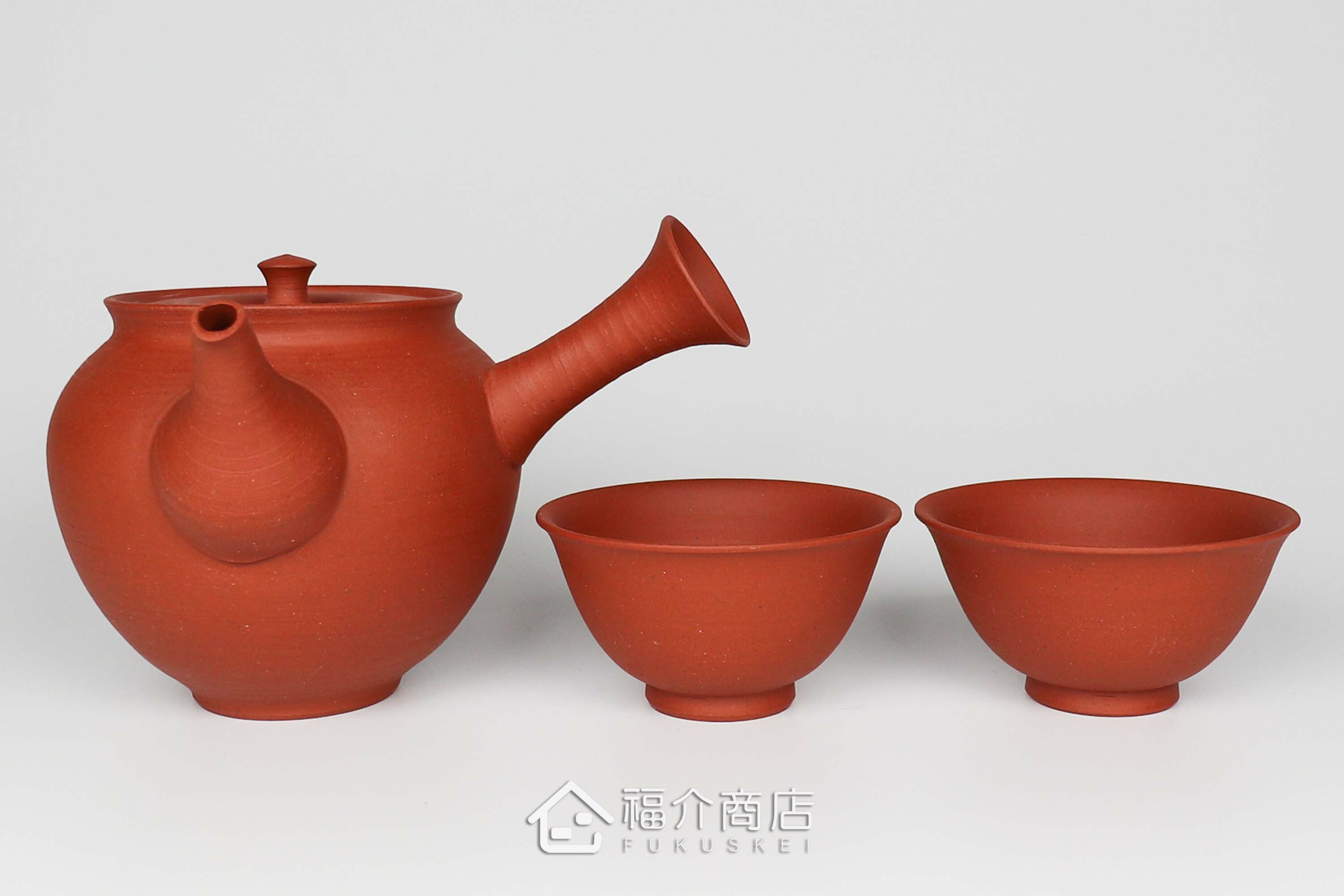 泡茶用的260ml日本陶瓷茶壺與2個茶杯的茶具組合
