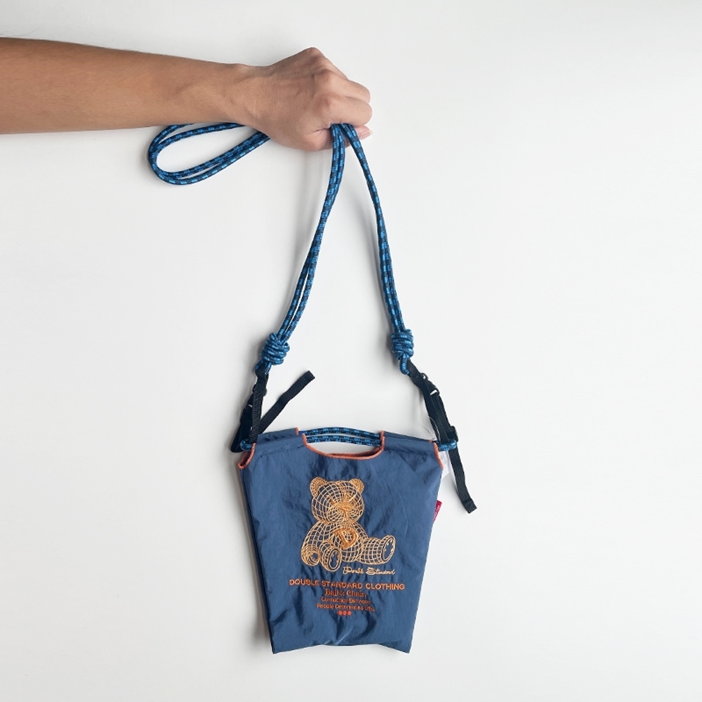 Ball＆Chain 刺繡環保購物袋 S號 - 藍 (040000424332)