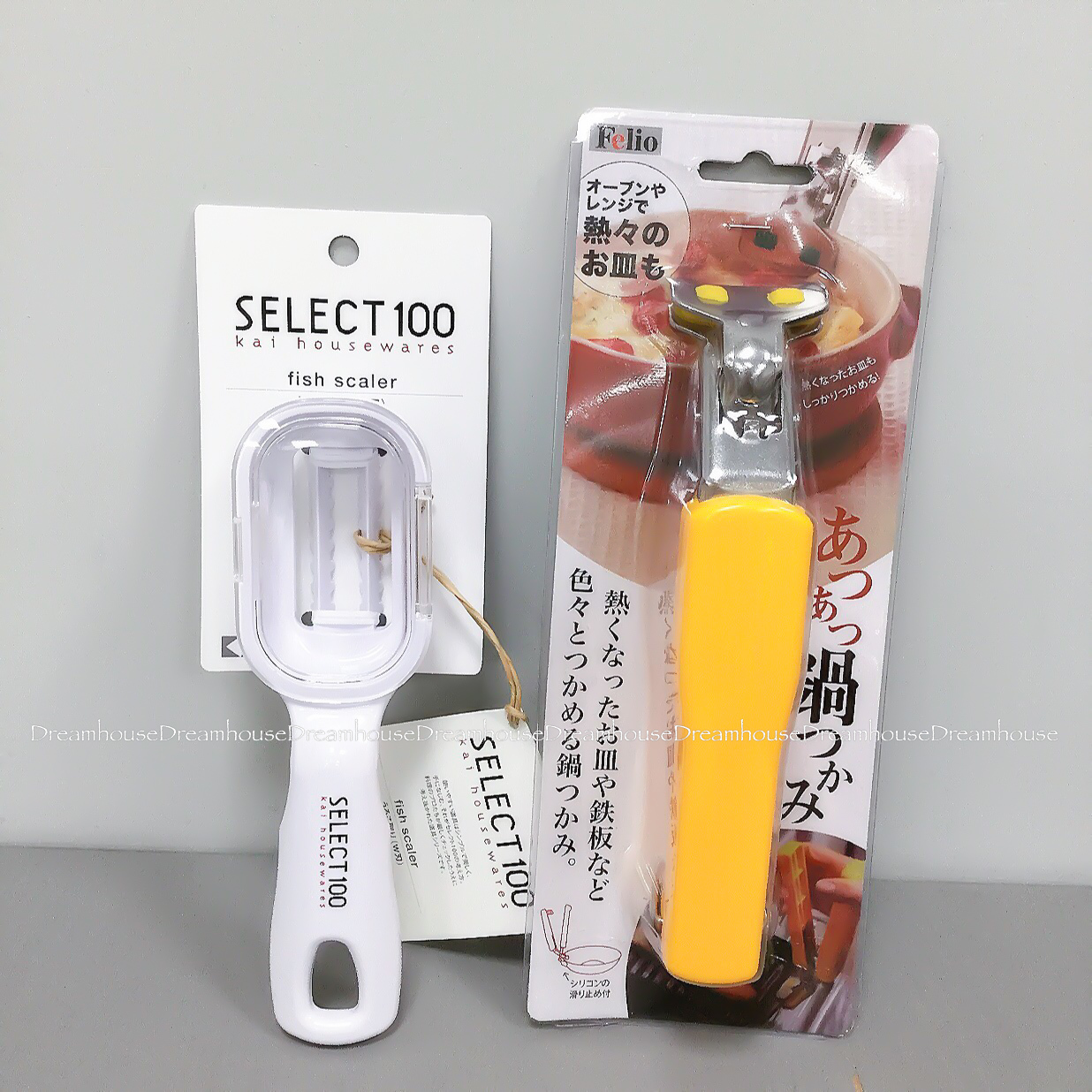 Felio 富士商 多功能 鍋夾 防燙夾 萬用夾 取碗器 KAI 貝印 除鱗器 刮魚鱗器 去魚鱗刨刀 廚房用品