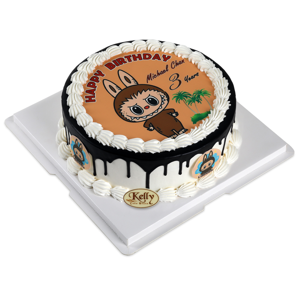 Labubu Edible Image Cake