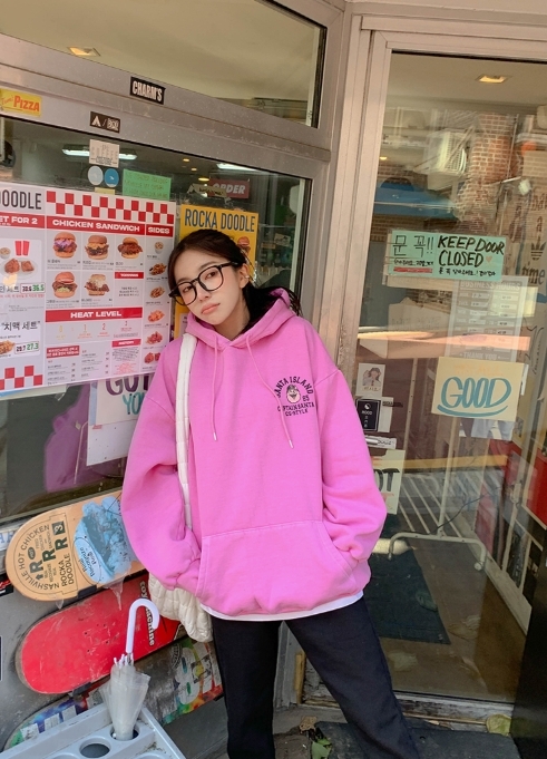 ᴴᴼᵀ ▸▸店長推薦◃◃ 秋冬新款/老爺爺水洗連帽上衣 MANIFEST正韓🇰🇷