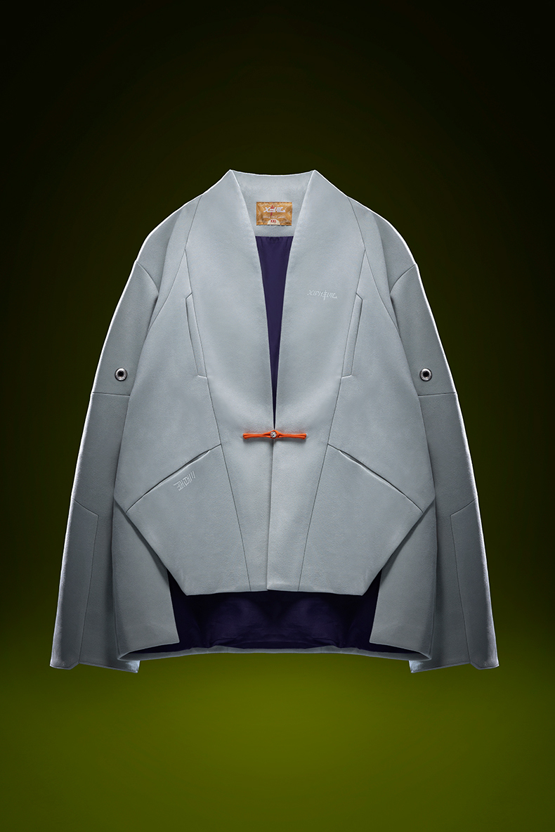 不作惡「無形唐裝」中國風賽博龐克麂皮絨新中式極簡短版唐裝外套