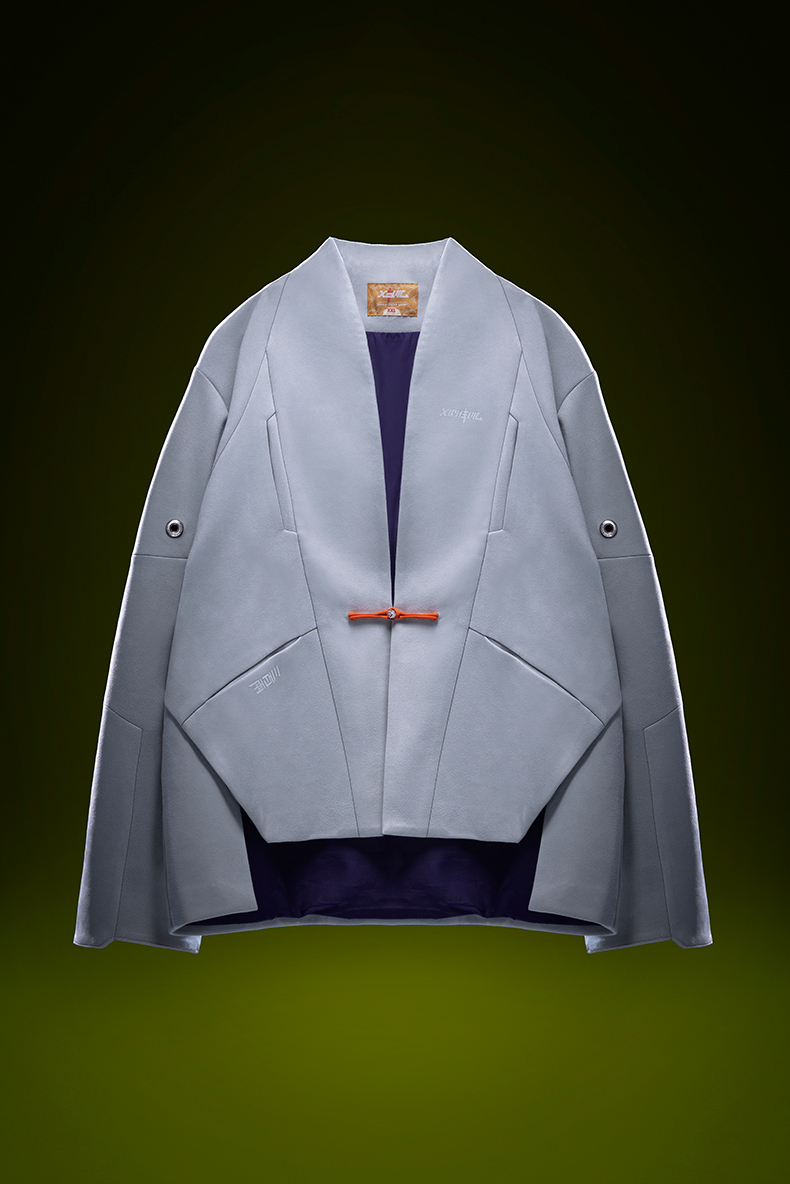 不作惡「無形唐裝」中國風賽博龐克麂皮絨新中式極簡短版唐裝外套