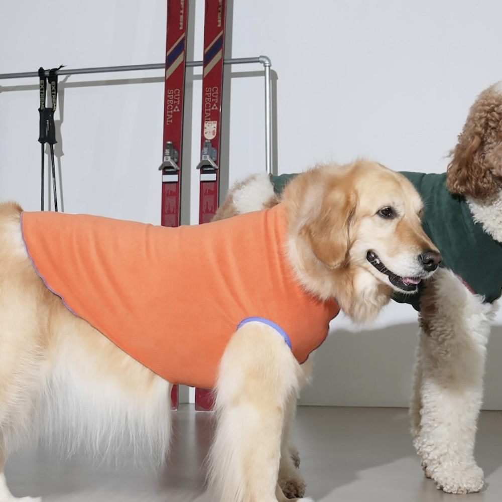 puppygallery｜ 保暖搖粒絨上衣 橘