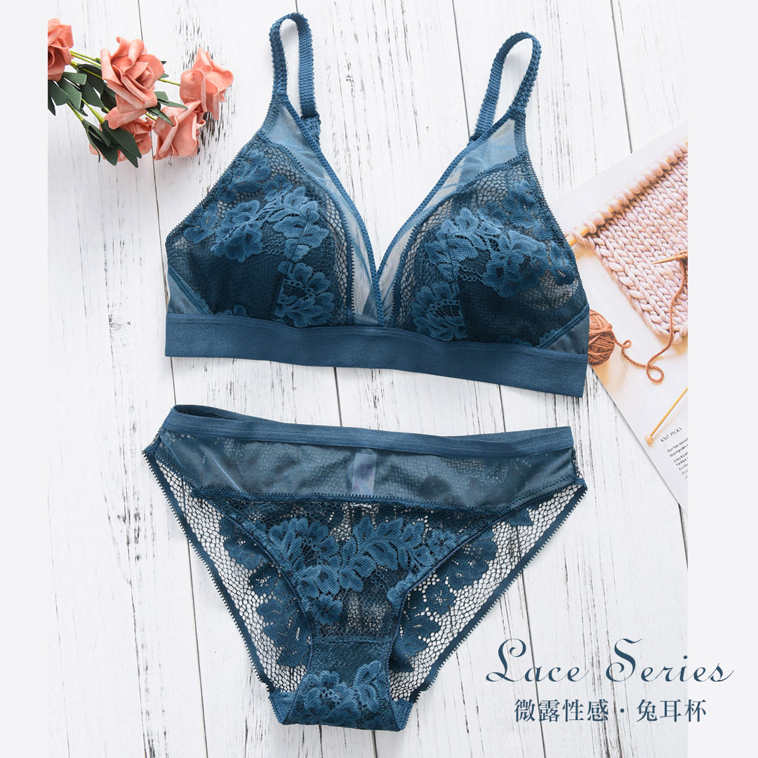 艾波迷亞 甜美兔女郎無剛圈性感內衣兔耳朵綠色