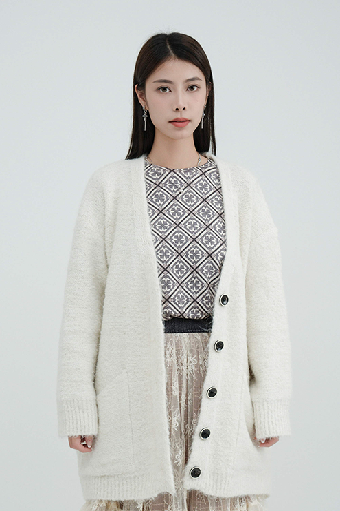 軟綿圈圈冷oversize cardigan (現貨款式）