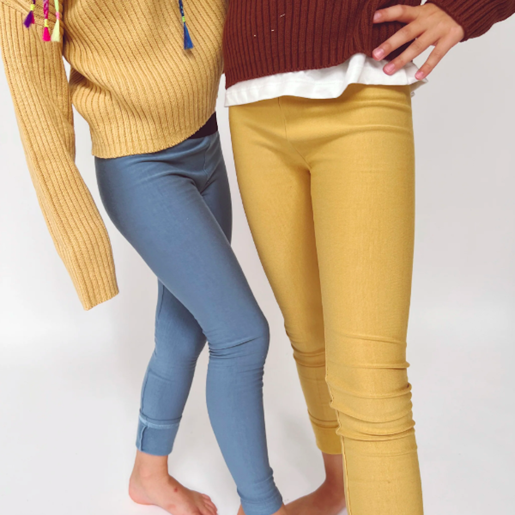 芥末黃 | 刷毛緊身褲 (小)