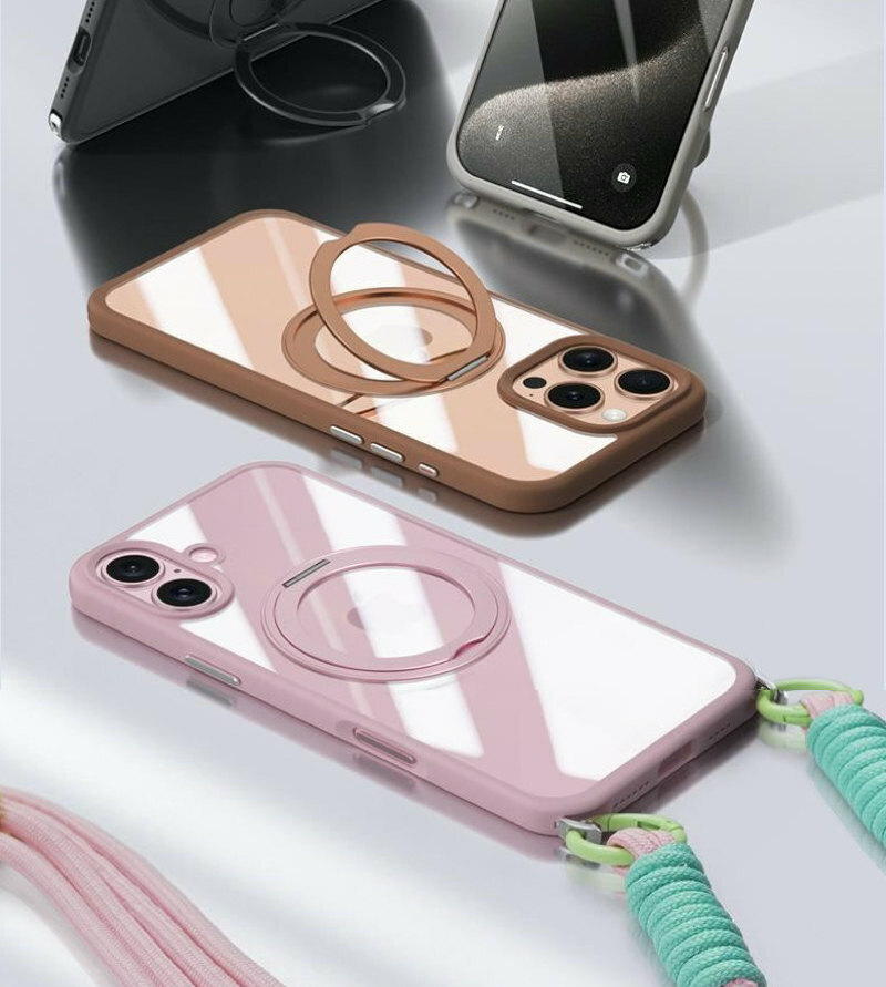 【VP吸血鬼】多功能四合一殼 隱形掛繩孔＋360旋轉支架＋強力磁吸＋高阻尼支架 適用於 iPhone 17系列16系列15系列14系列
