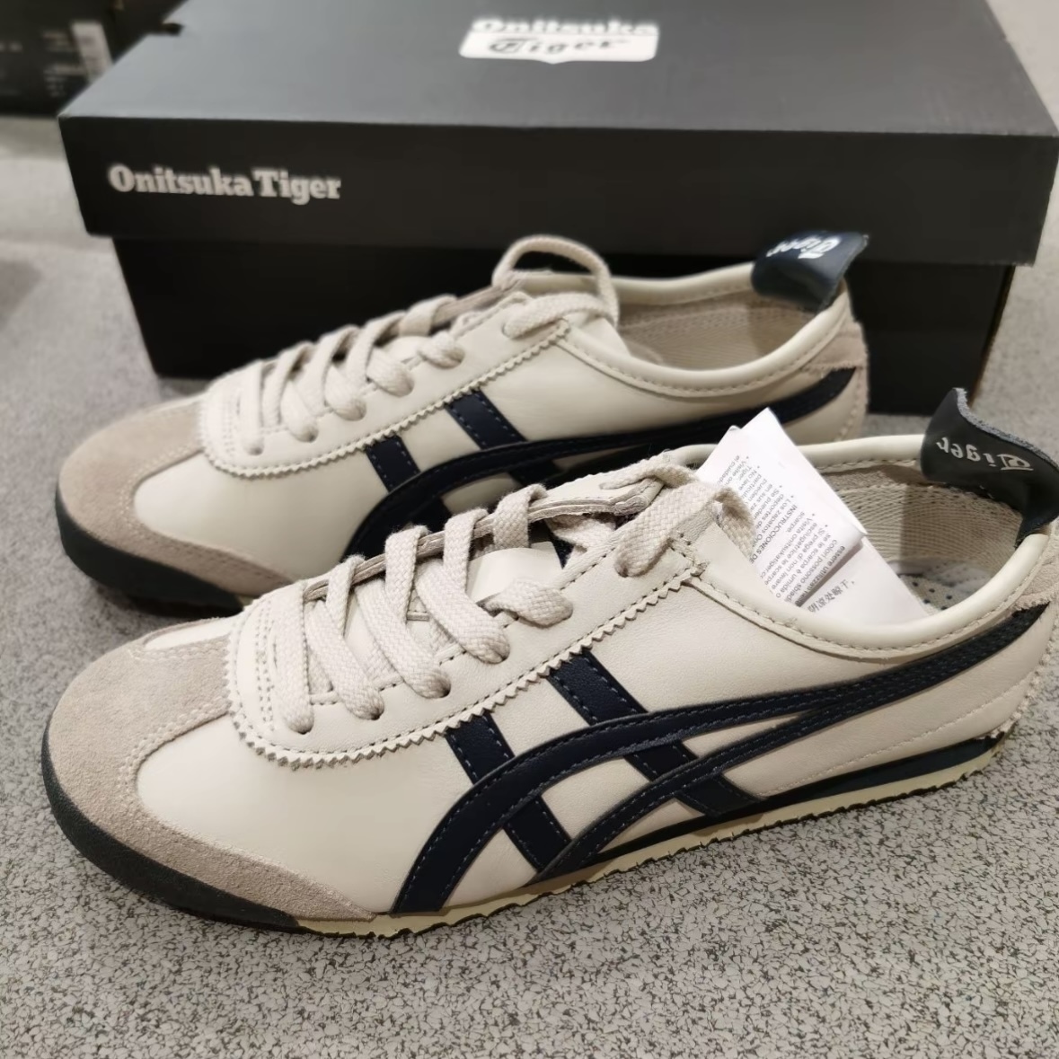 藍染✽遊山箱 Onitsuka Tiger】鬼塚虎官方旗艦店米底灰綠虎爪紋MEXICO 66
