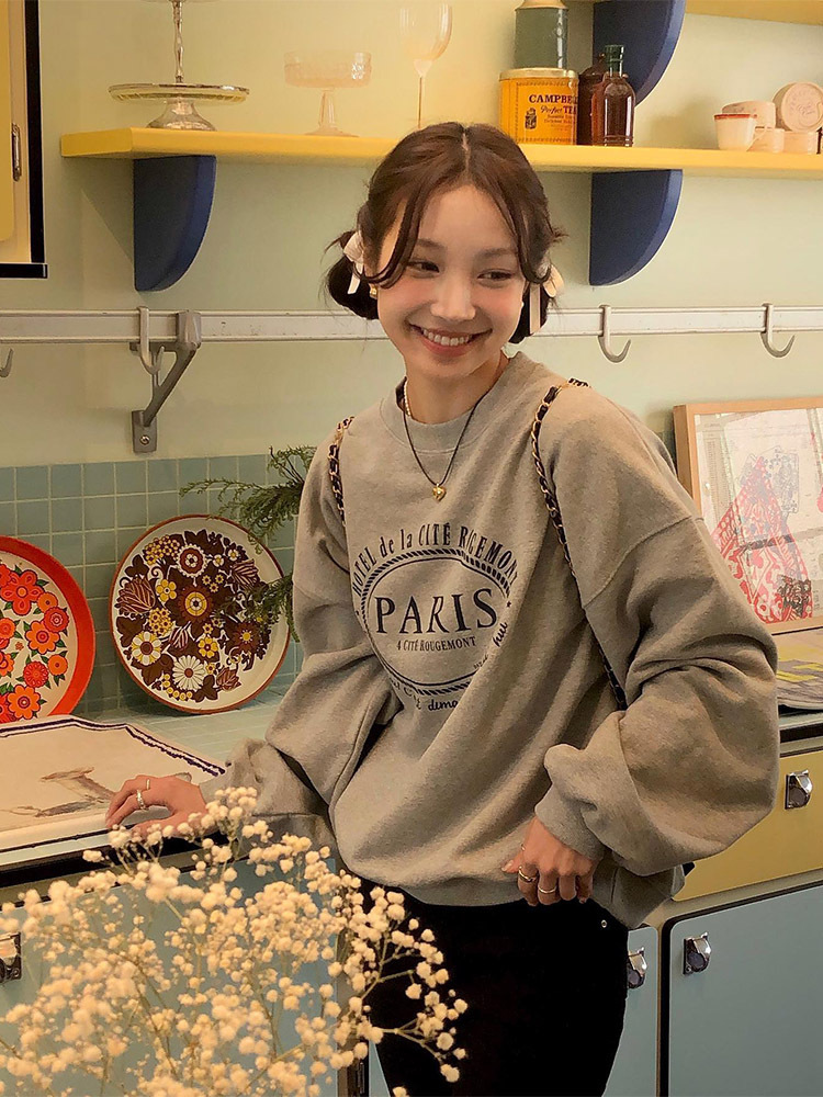 正韓ᴷᴼᴿᴱᴬ 🇰🇷 韓系薄款純棉長袖大學Ｔ