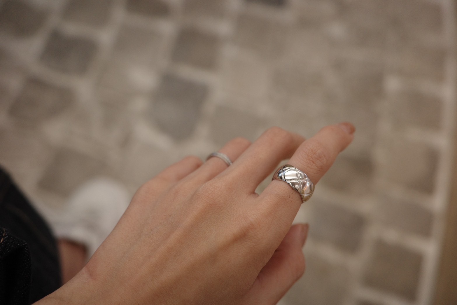 韓國純銀小香戒指（可調戒圍）