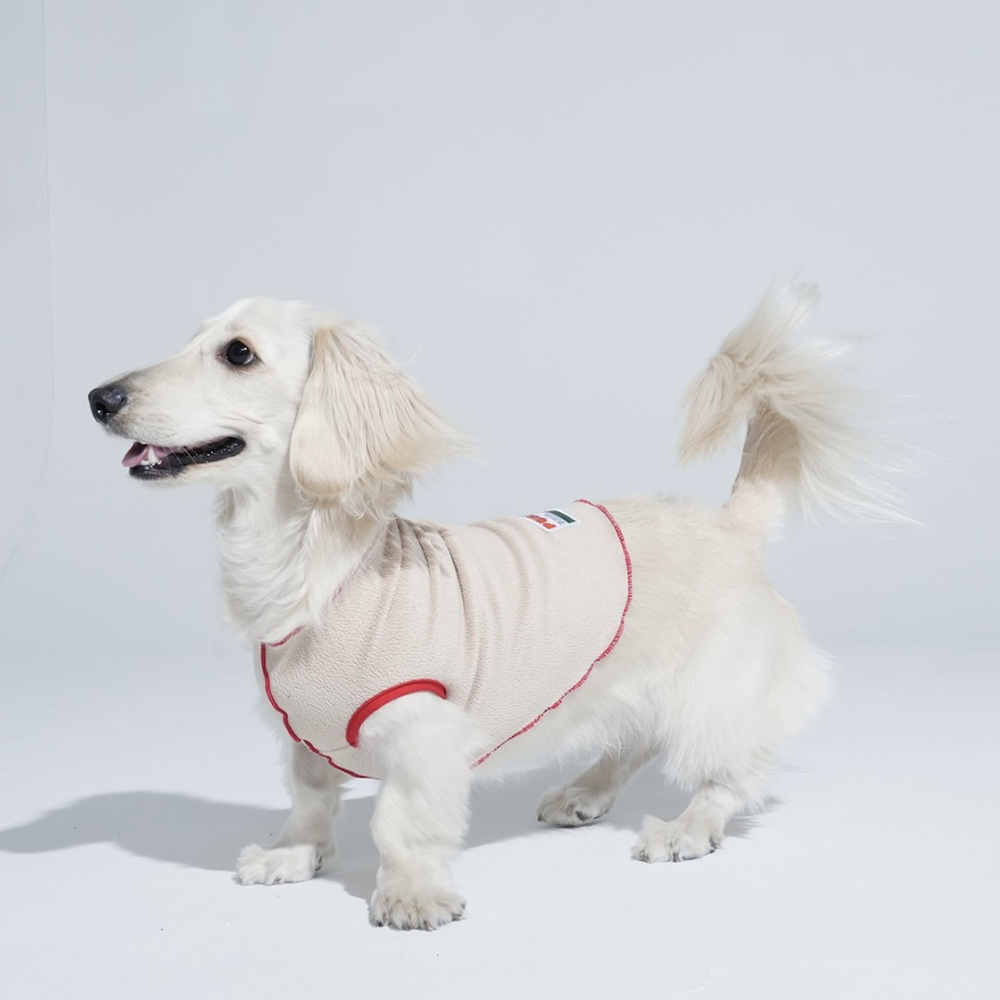 puppygallery｜ 保暖搖粒絨上衣 米