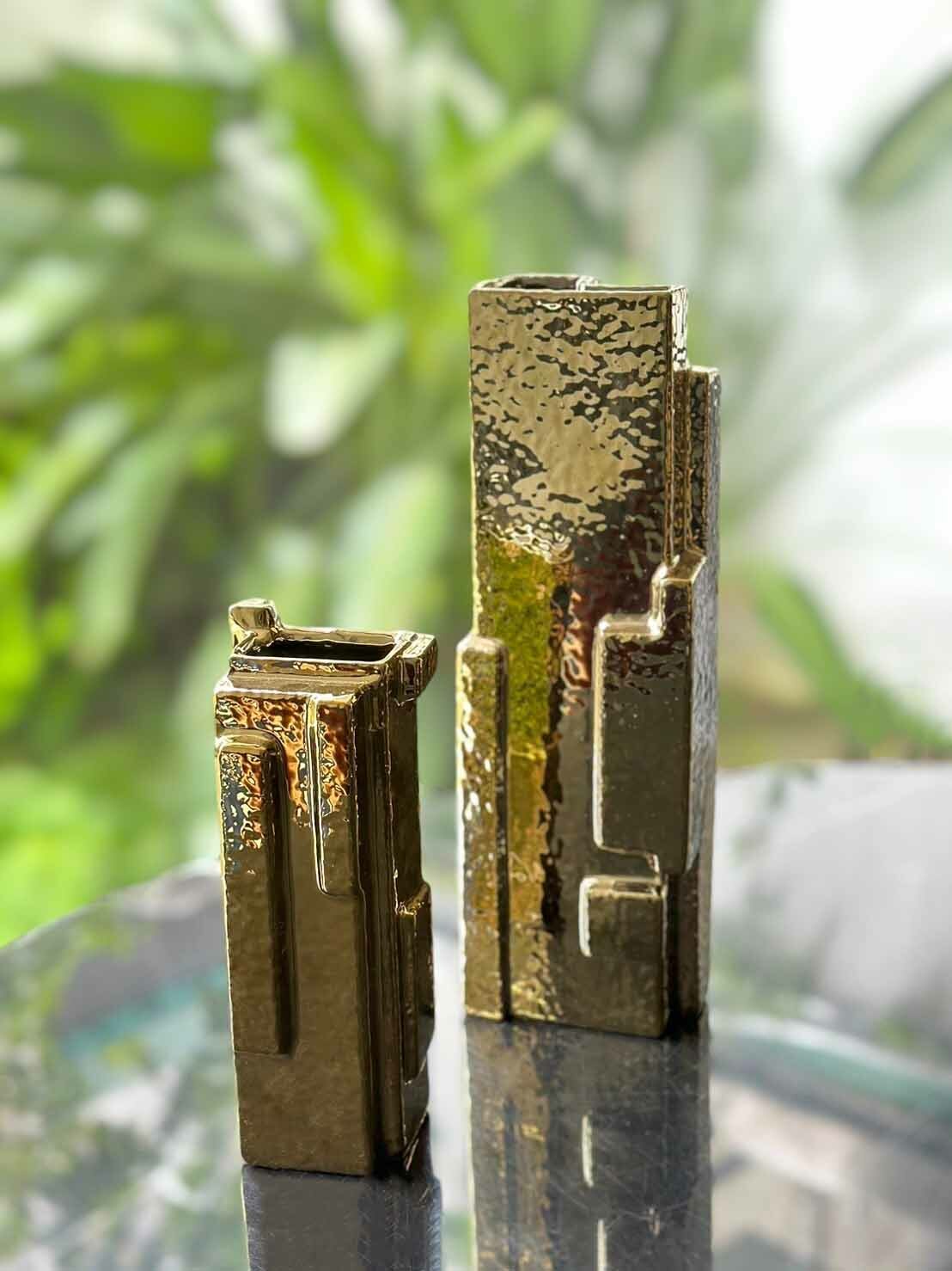 城星築構花器 金