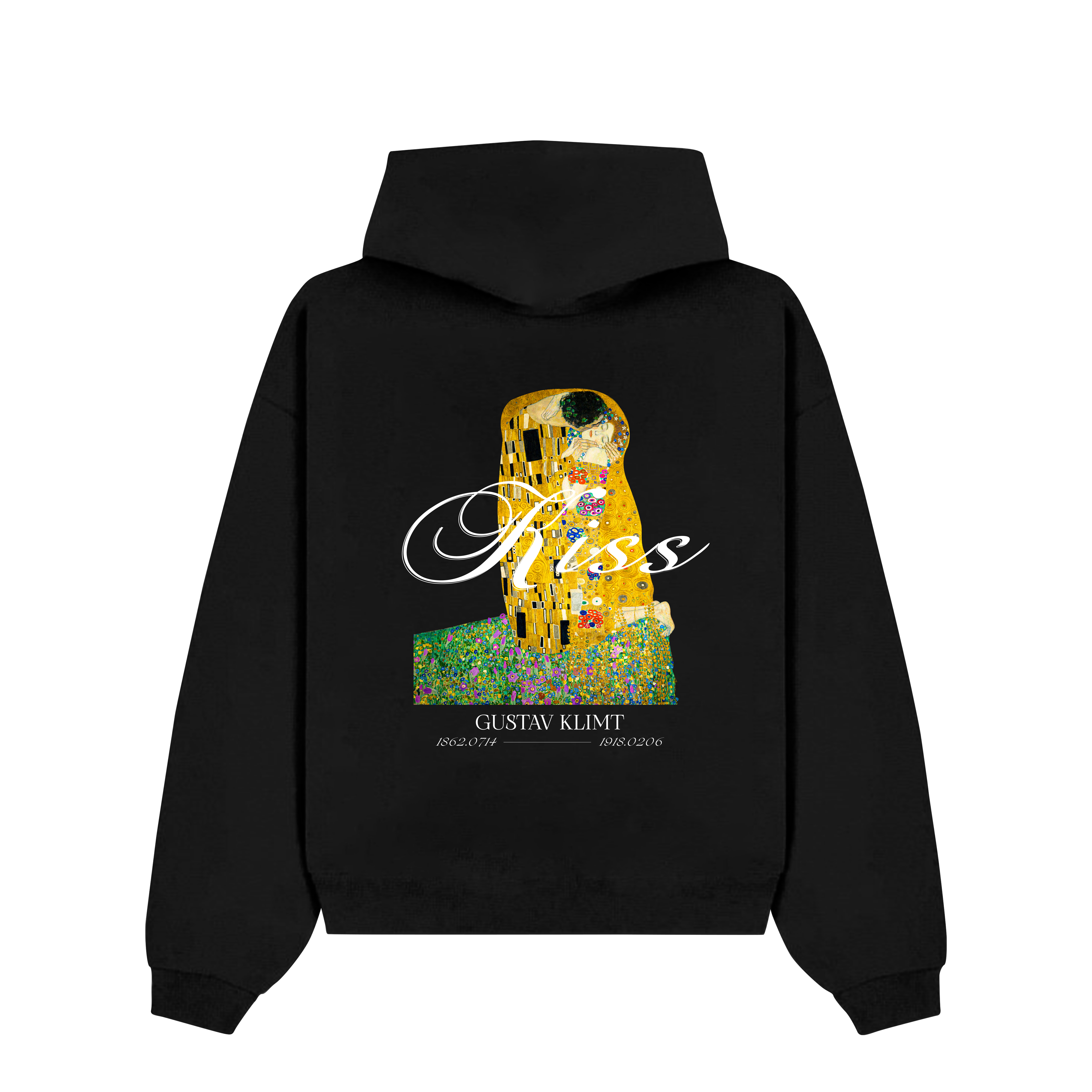 藝術厚磅帽T｜克林姆《吻》黑