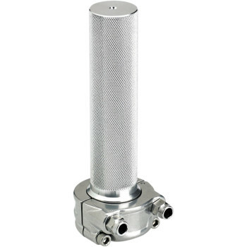 Biltwell 通用型 金屬油門座 雙線 1吋 - 銀