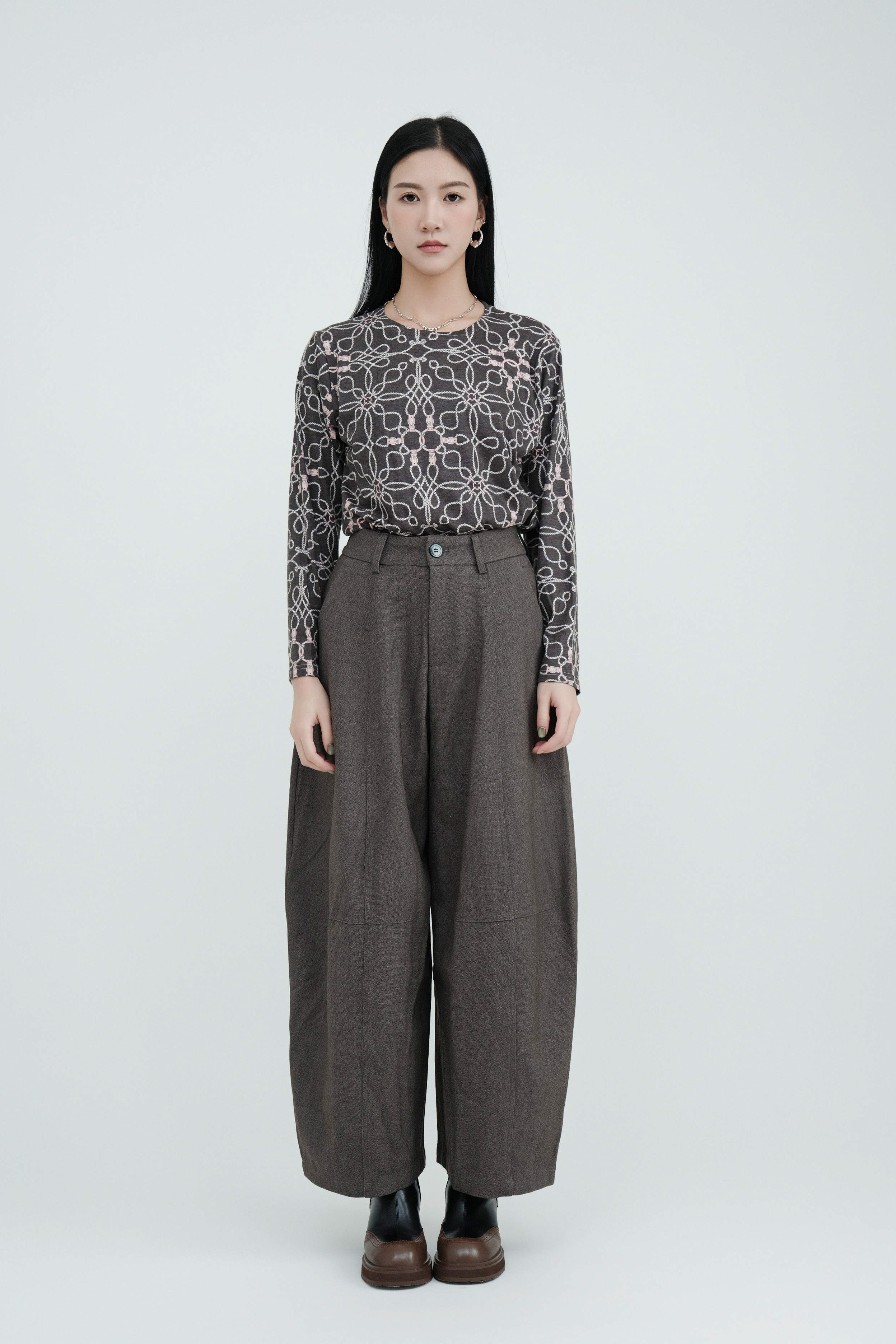 挺身料繭形闊褲（現貨款式）