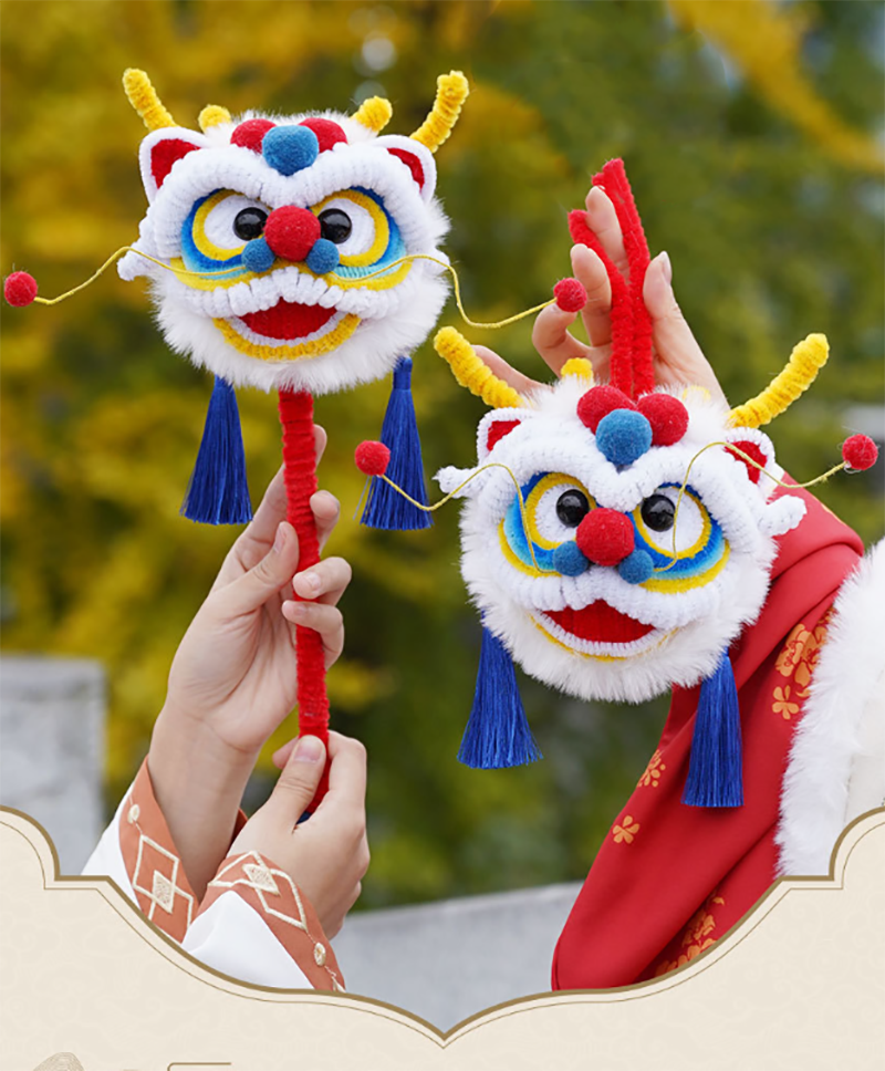 新年DIY醒獅手搖扭扭棒 AD3349