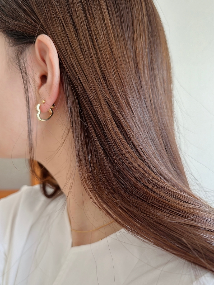 SS clear heart pierce