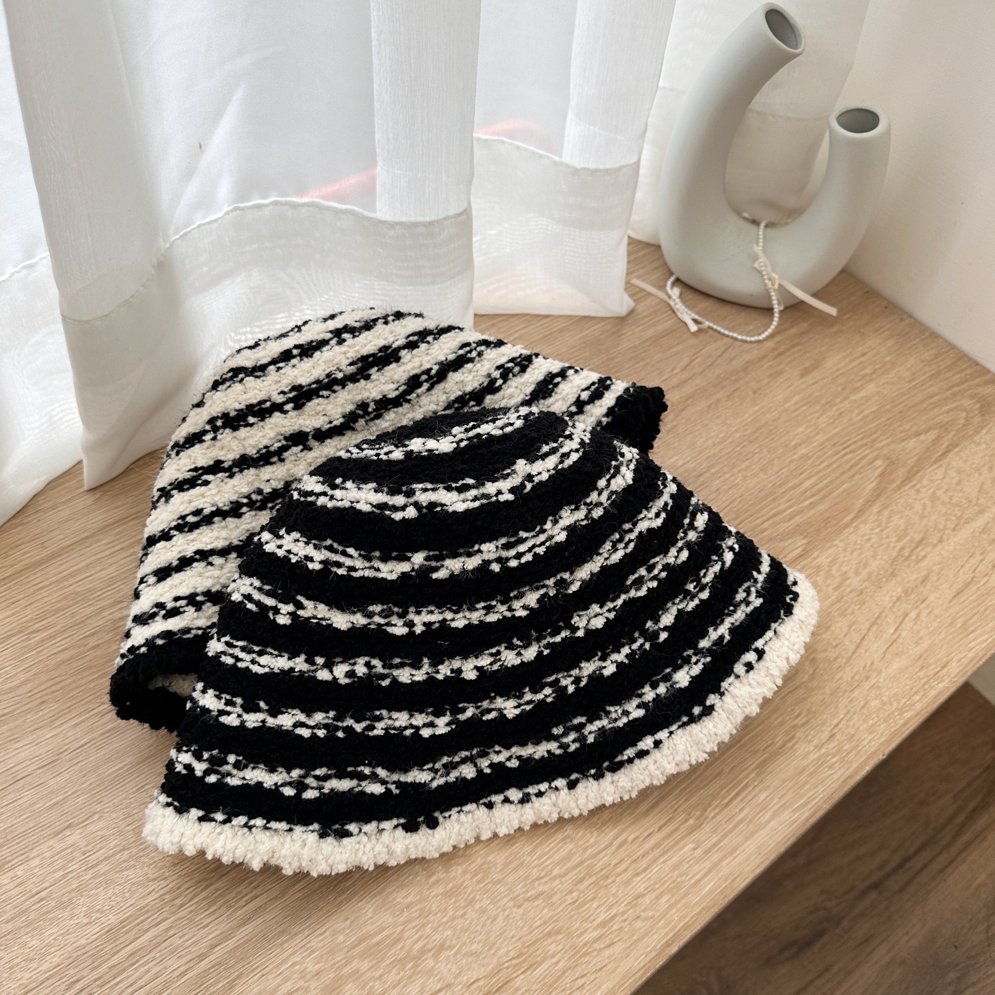 小香風條紋針漁夫帽/二色