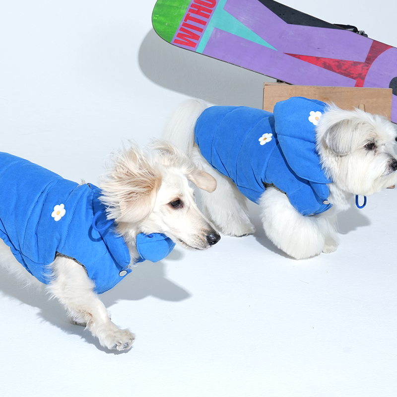 puppygallery｜ 復古小花背心2.0 藍