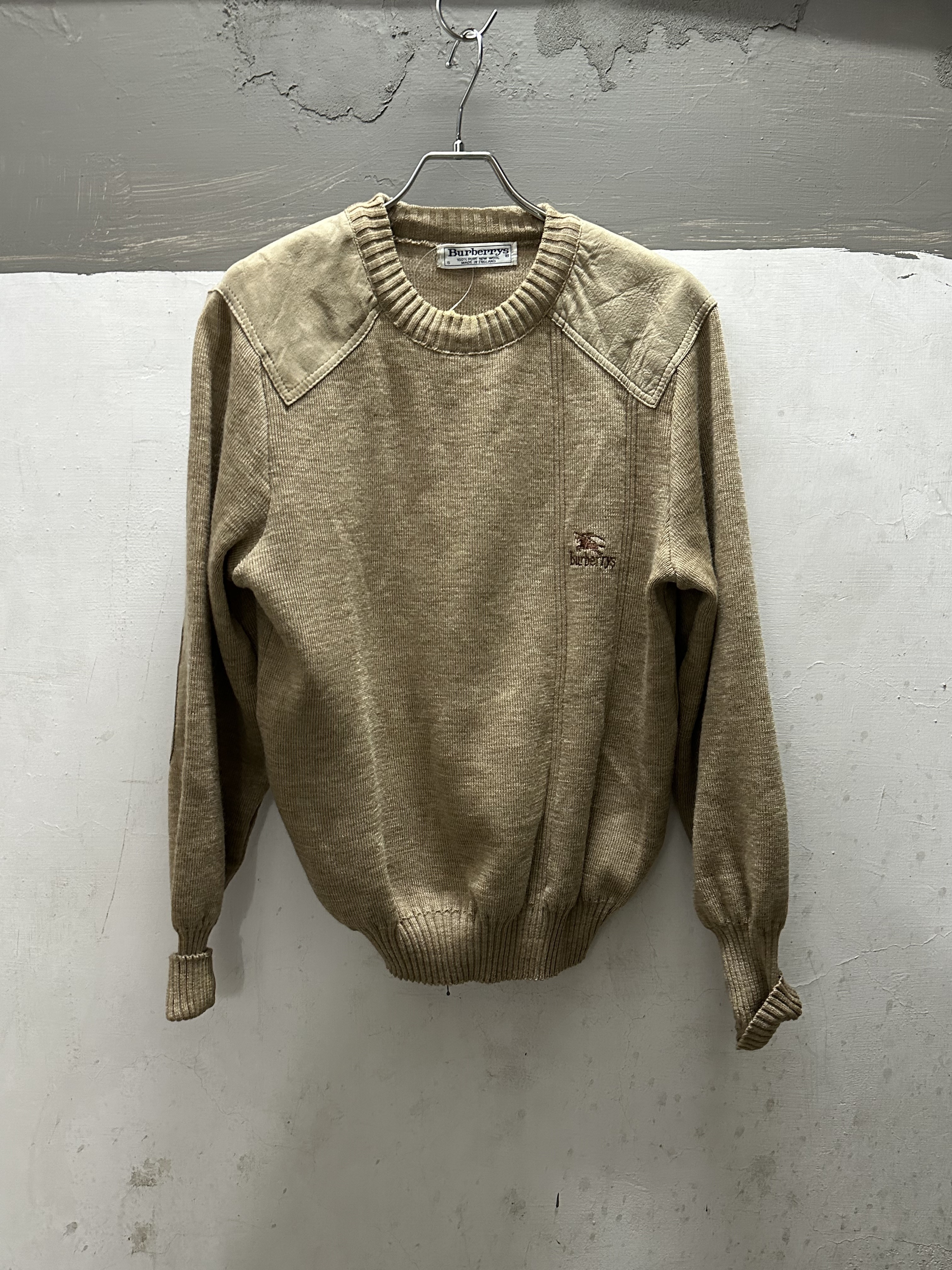 80-90s Burberry Wool Sweater Made in England