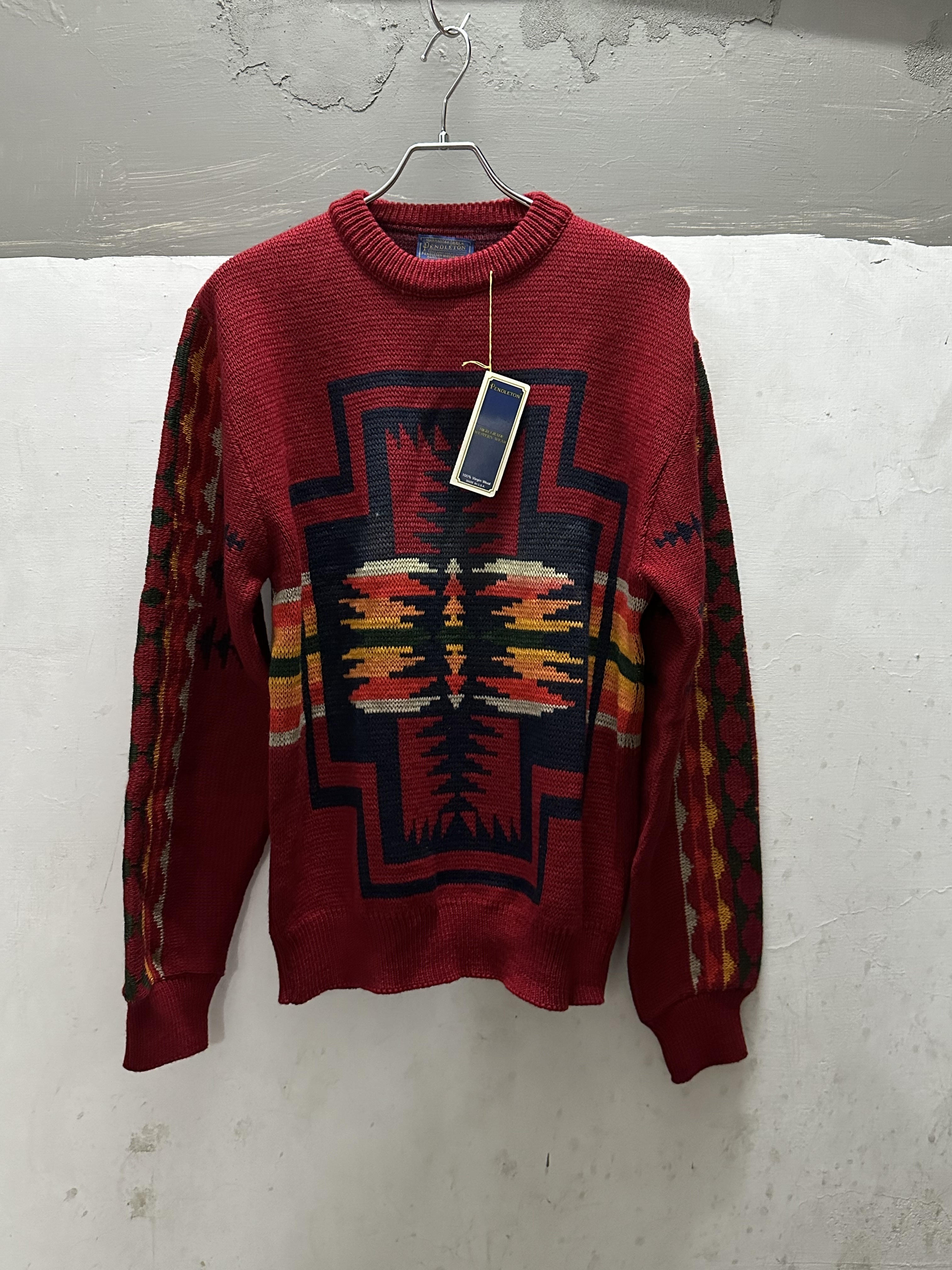 90s PENDLETON Wool Sweater  Made in USA Deadstock