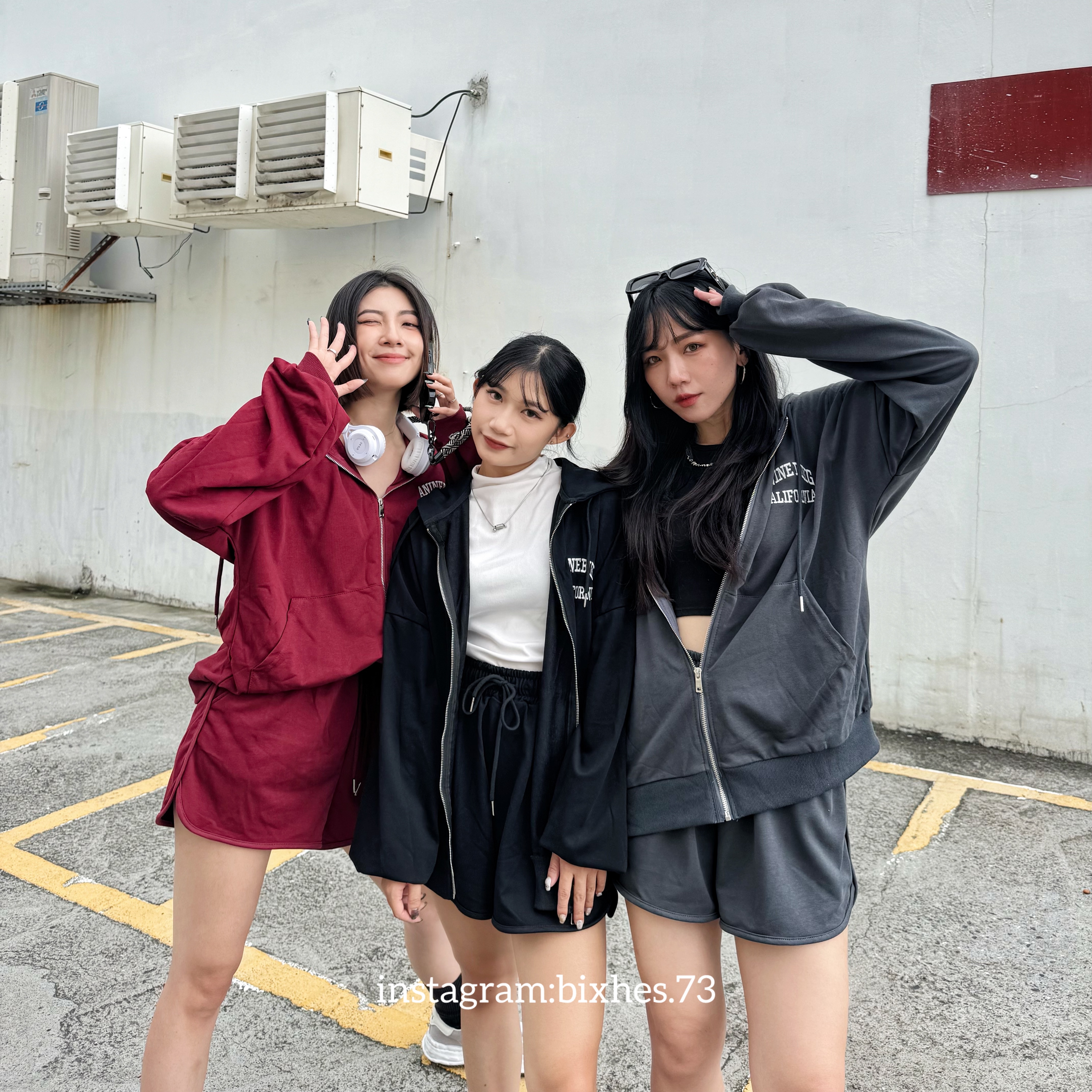 連帽刺繡舒適套裝(F00048)