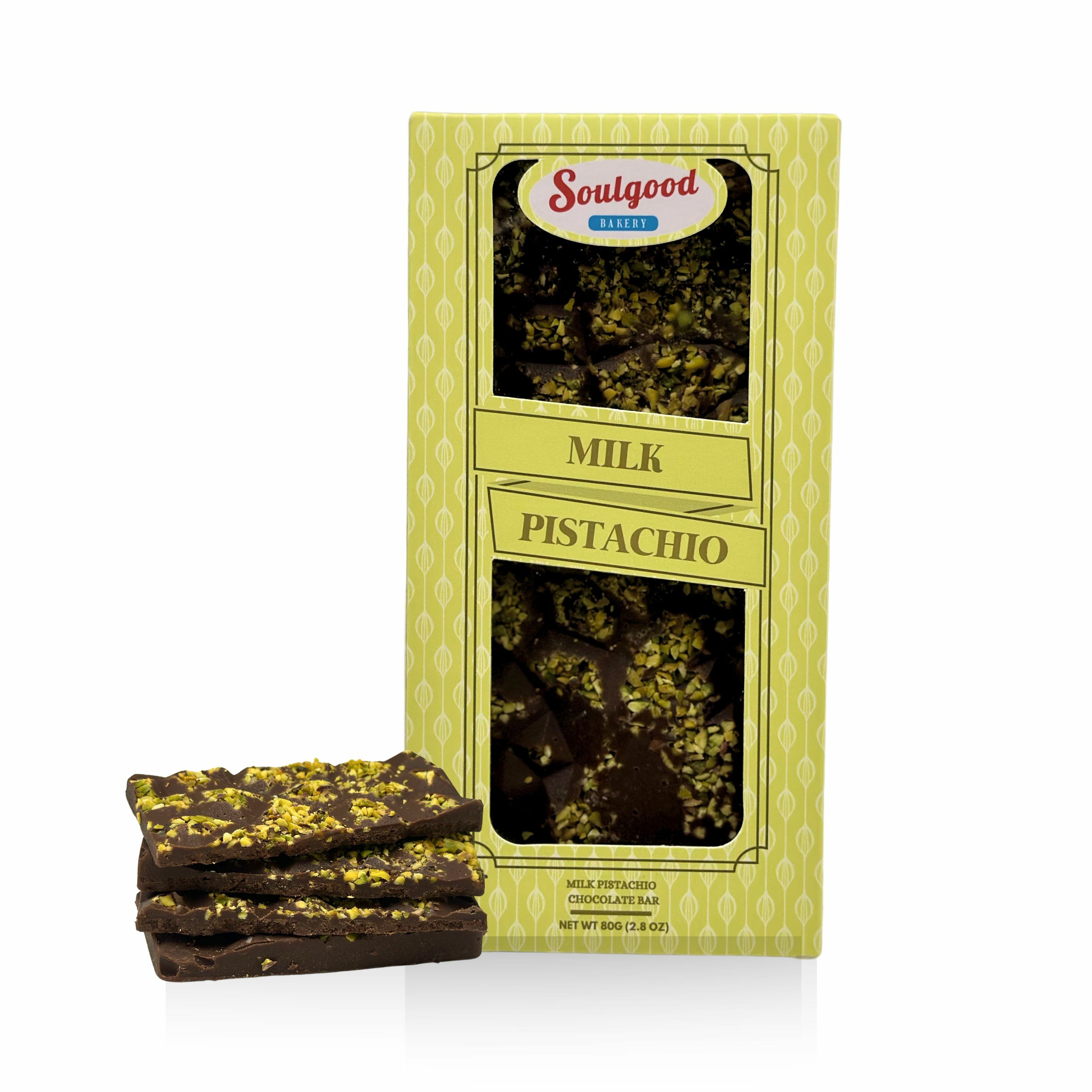 開心果 牛奶朱古力磚 Pistachio Milk Chocolate Bar