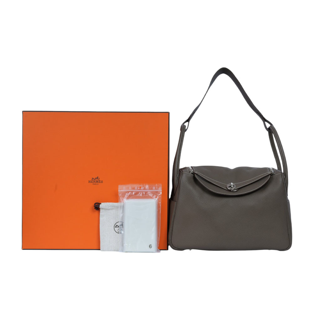 【HERMES】銀釦 TOGO皮 Lindy 34cm(大象灰)H050164CK 18