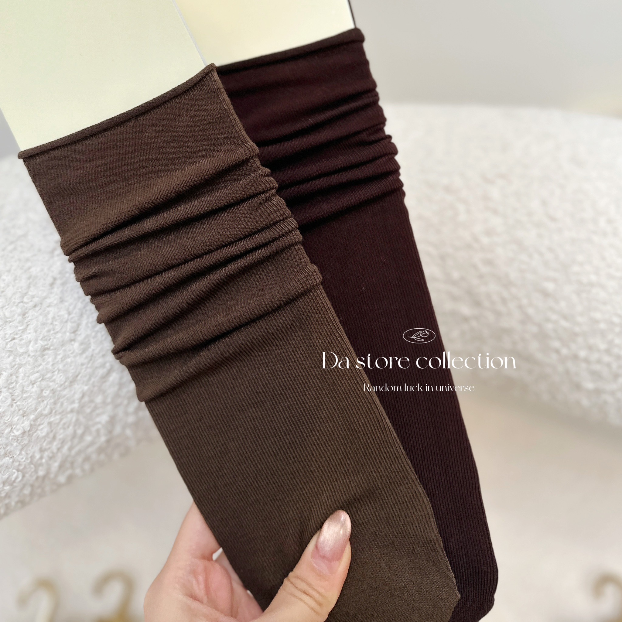 純棉Q彈捲邊中筒襪/六色