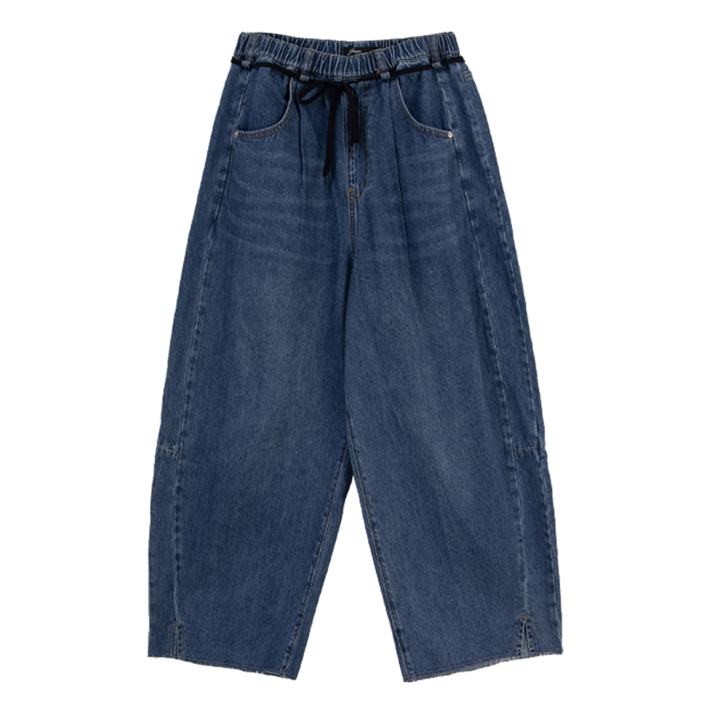 QUEENSHOP Side-cut waistband denim carrot pants M/L【04011781】in stock+pre-order