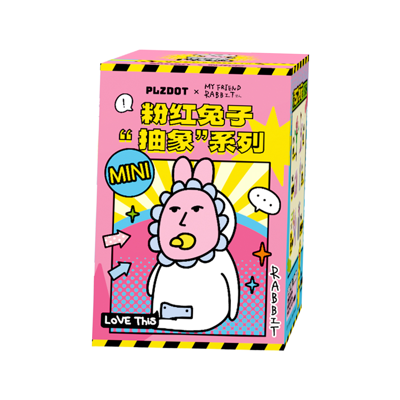 粉紅兔子"抽象"系列Mini盲盒公仔 [單盒]