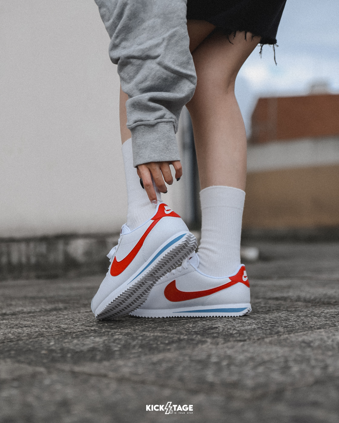 女鞋 NIKE CORTEZ 'FORREST GUMP' 白藍紅 阿甘正傳 復古 皮革 經典 阿甘鞋 休閒鞋【DN1791-108】