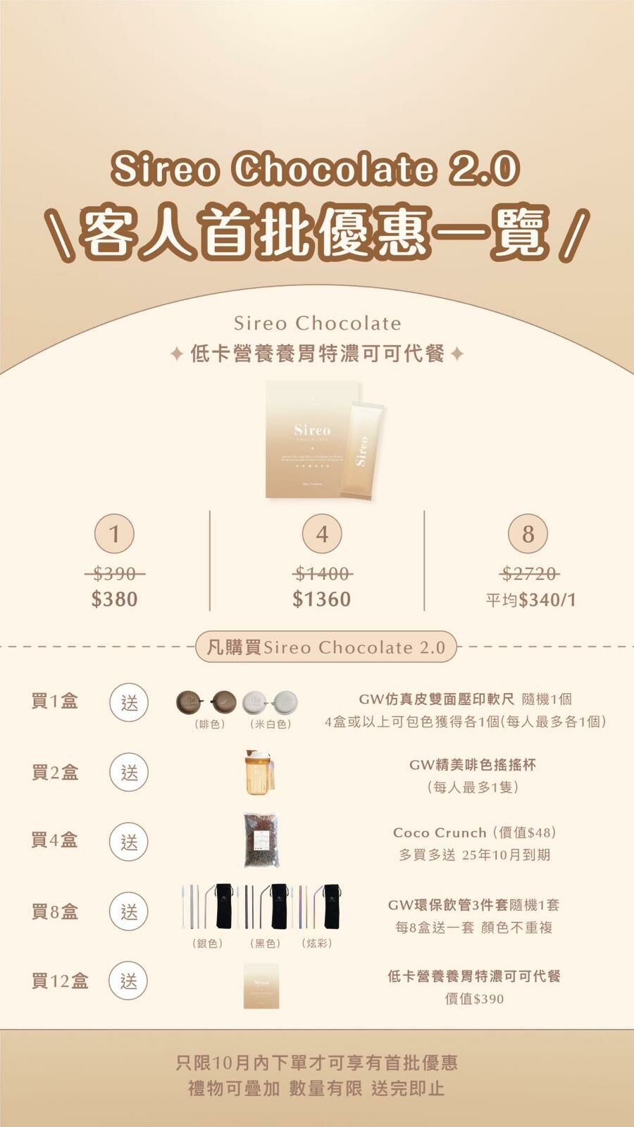 🍫Sireo Chocolate2.0全網最高蛋白3in1可可代餐*免運費